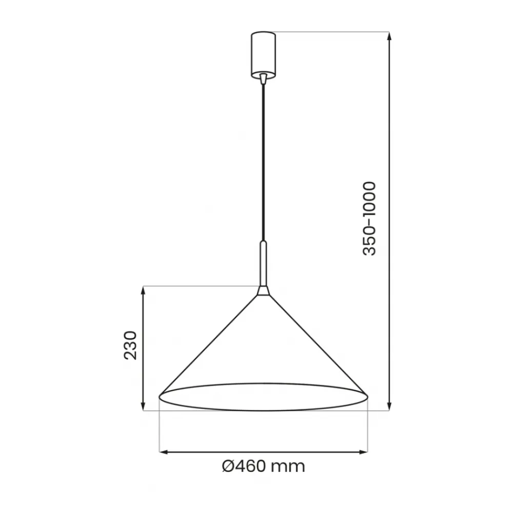 Lampa wisząca CAPITAL Czarna Metalowa 1xGX53 46cm * Eko-light Best
