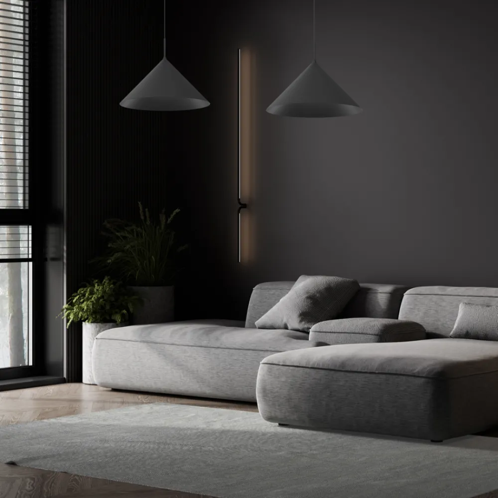 Lampa wisząca CAPITAL Czarna Metalowa 1xGX53 46cm * Eko-light Best