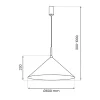 Lampa wisząca CAPITAL Czarna Metalowa 1xGX53 60cm * Eko-light Hot