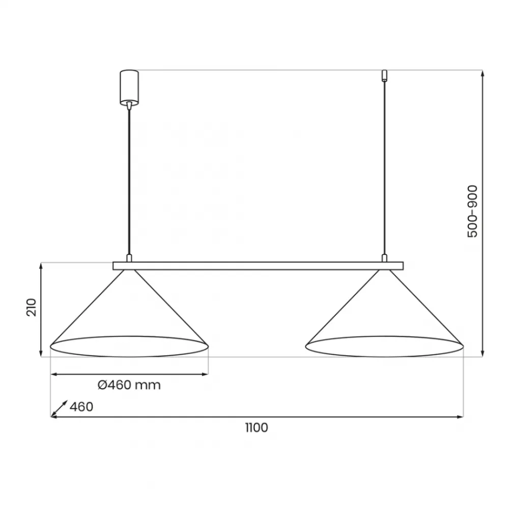Lampa wisząca CAPITAL Czarna Miedziana 2xGX53 * Eko-light Clearance