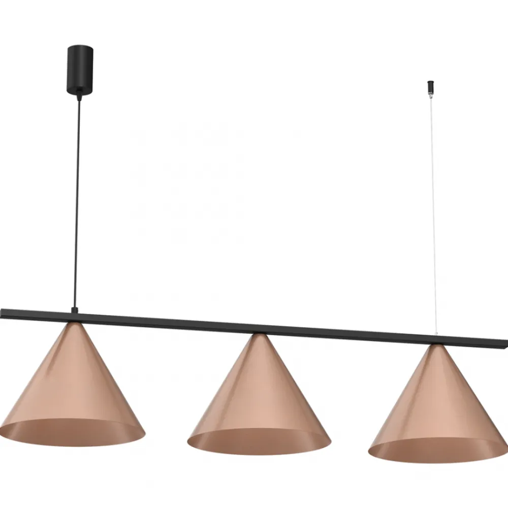 Lampa wisząca CAPITAL Czarny Miedziana Metalowa 3xGX53 * Eko-light Best
