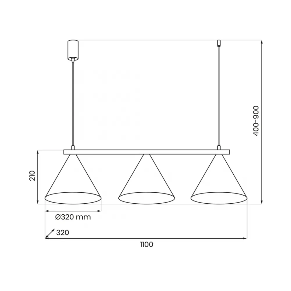 Lampa wisząca CAPITAL Czarny Miedziana Metalowa 3xGX53 * Eko-light Best