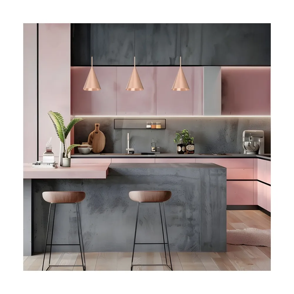 Lampa wisząca CAPITAL Różowe złoto Metalowa 1xGX53 17cm * Eko-light Online