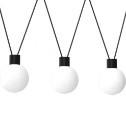 Lampa Wisząca CAPRI Czarny Szklane Klosze 3xG9 * Eko-light Outlet