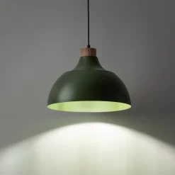 Lampa Wisząca CAP Zielony Metalowy Klosz 1xE27 34cm * TK Lighting Outlet