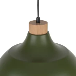 Lampa Wisząca CAP Zielony Metalowy Klosz 1xE27 34cm * TK Lighting Outlet