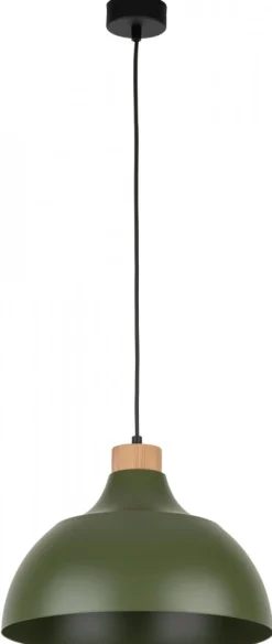 Lampa Wisząca CAP Zielony Metalowy Klosz 1xE27 34cm * TK Lighting Outlet