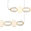 Lampa Wisząca CARO Złoty Szklane Klosze 42W LED * Eko-light Online