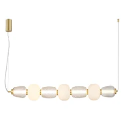 Lampa Wisząca CARO Złoty Szklane Klosze 42W LED * Eko-light Online
