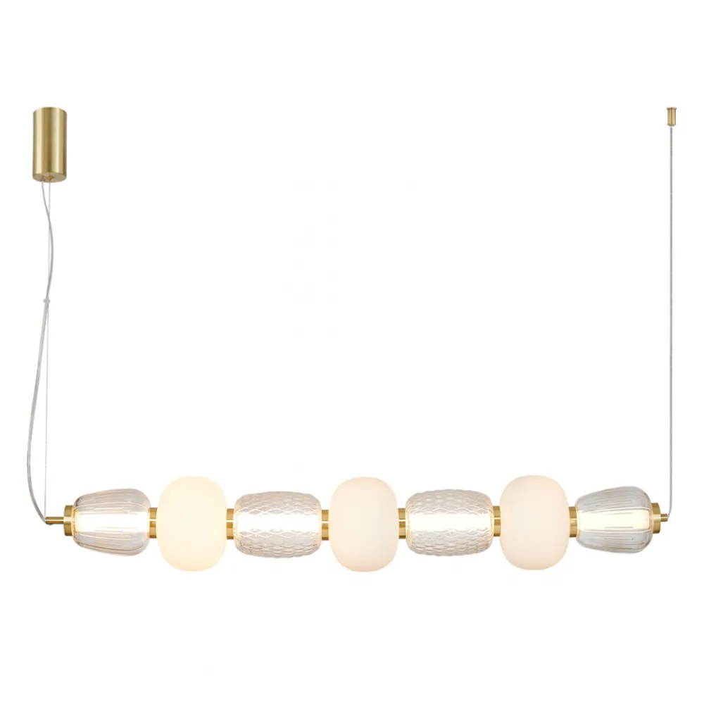 Lampa Wisząca CARO Złoty Szklane Klosze 42W LED * Eko-light Online