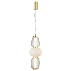 Lampa Wisząca CARO Złoty Szklane Klosze 28W LED 17cm * Eko-light New