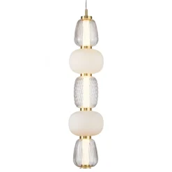 Lampa Wisząca CARO Złoty Szklane Klosze 40W LED 17cm * Eko-light