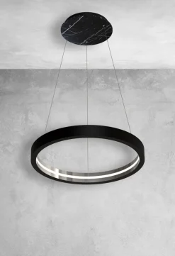 Lampa Wisząca CASSIOPEIA Czarny Marmur 8,5W LED 70cm * Eko-light