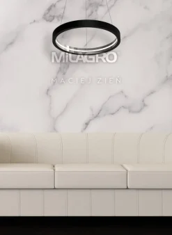 Lampa Wisząca CASSIOPEIA Czarny Marmur 8,5W LED 70cm * Eko-light