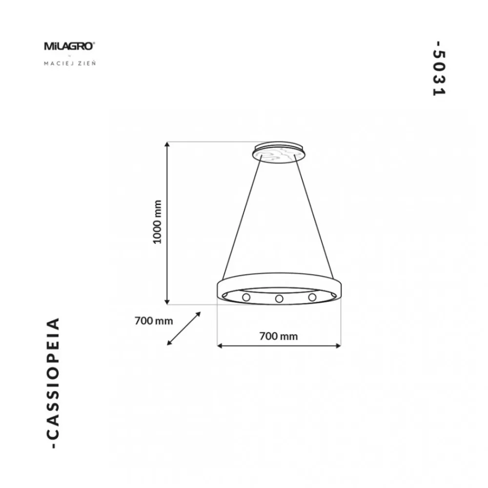 Lampa Wisząca CASSIOPEIA Czarny Marmur 9xE14 70cm * Eko-light Hot