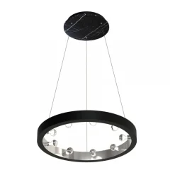 Lampa Wisząca CASSIOPEIA Czarny Marmur 9xE14 70cm * Eko-light Hot
