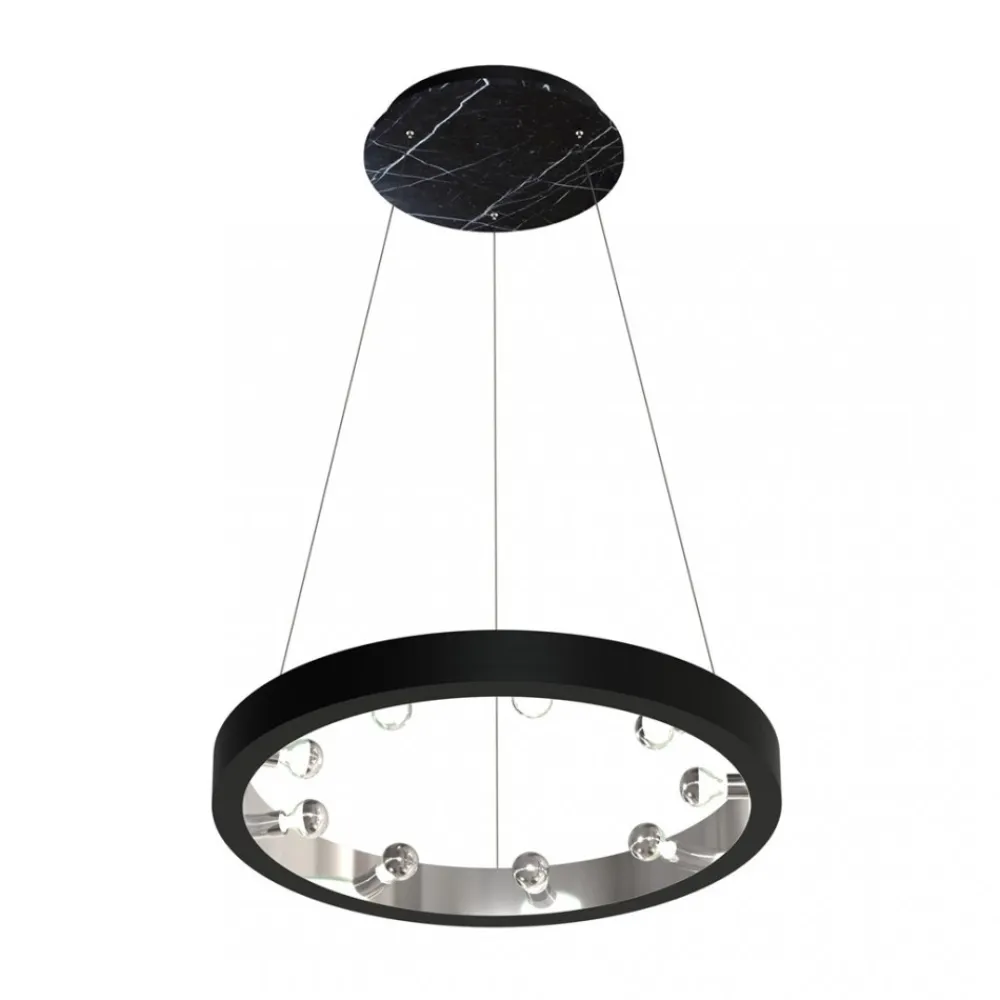 Lampa Wisząca CASSIOPEIA Czarny Marmur 9xE14 70cm * Eko-light Hot