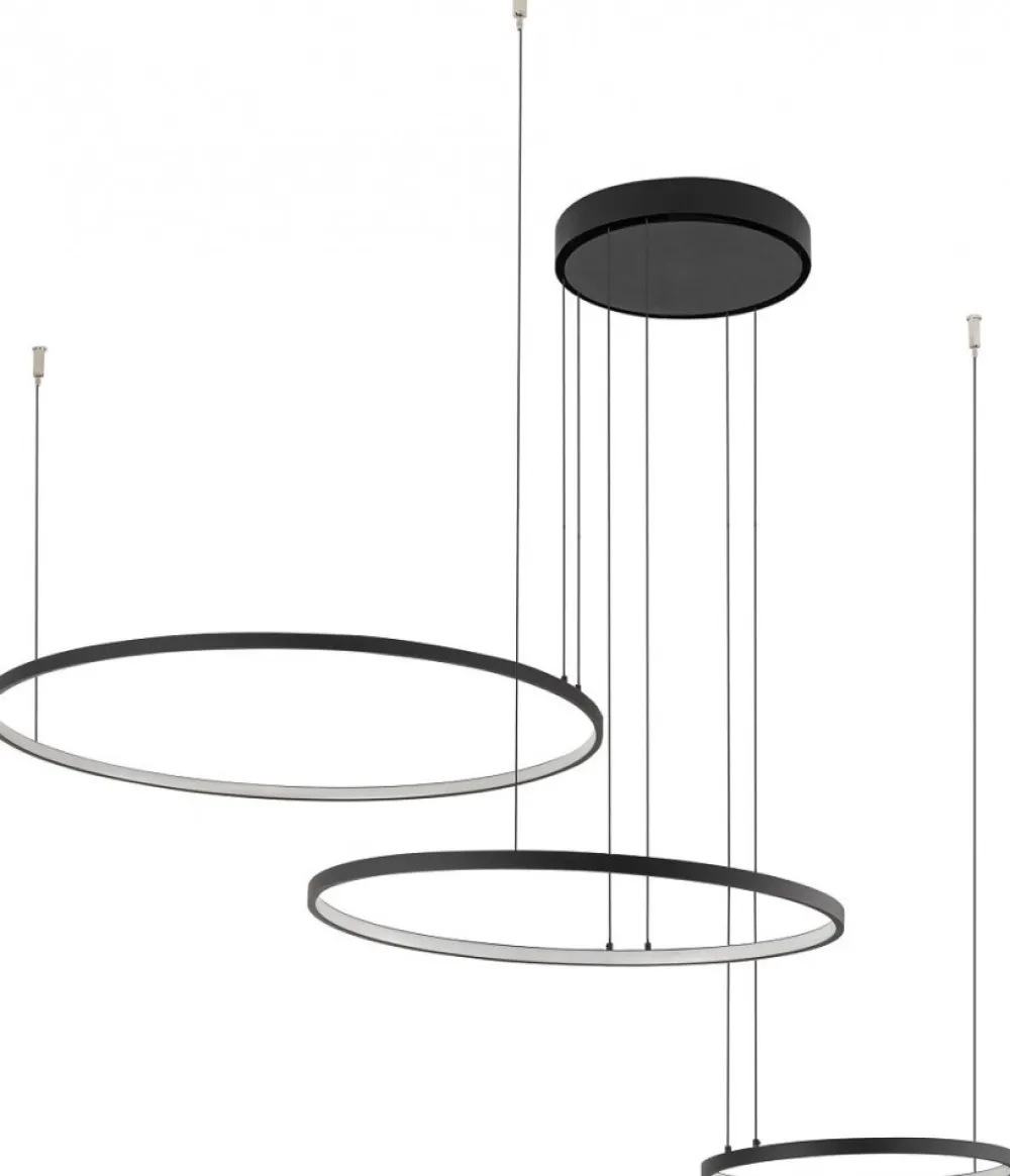 Lampa Wisząca CIRCOLO Czarny 45W 4000K 30,45,60cm * Nowodvorski