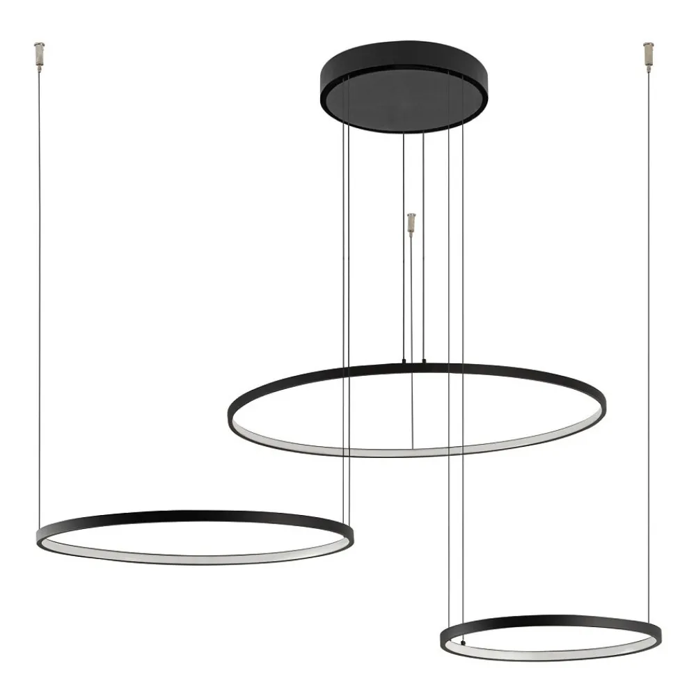 Lampa Wisząca CIRCOLO Czarny 45W 4000K 30,45,60cm * Nowodvorski