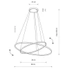 Lampa Wisząca CIRCOLO Czarny 35W LED 3000K 60,45cm * Nowodvorski