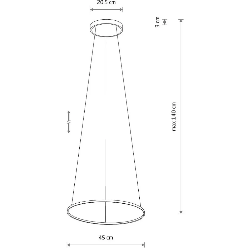 Lampa Wisząca CIRCOLO Czarny 18W LED 3000K 45cm * Nowodvorski Sale