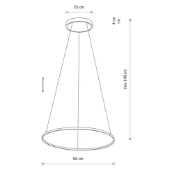 Lampa Wisząca CIRCOLO Czarny 21W LED 3000K 60cm * Nowodvorski Hot
