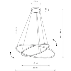 Lampa wisząca CIRCOLO POWER LED czarna 67W 3000K * Nowodvorski Clearance
