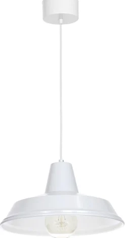 Lampa Wisząca CLASS Biały Metalowy Klosz 1xE27 36cm