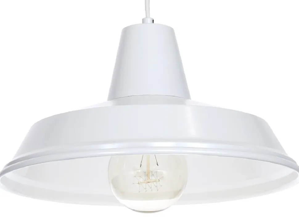 Lampa Wisząca CLASS Biały Metalowy Klosz 1xE27 36cm