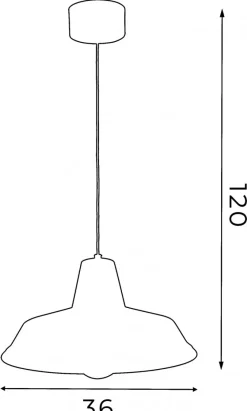 Lampa Wisząca CLASS Czerwony Biały Metalowy Klosz 1xE27 36cm * Luminex Online