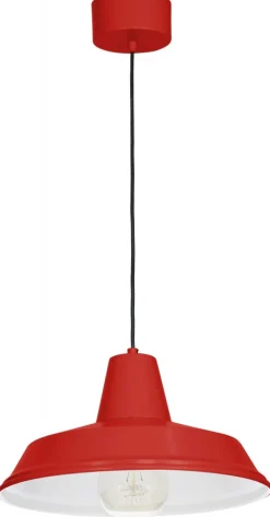 Lampa Wisząca CLASS Czerwony Biały Metalowy Klosz 1xE27 36cm * Luminex Online