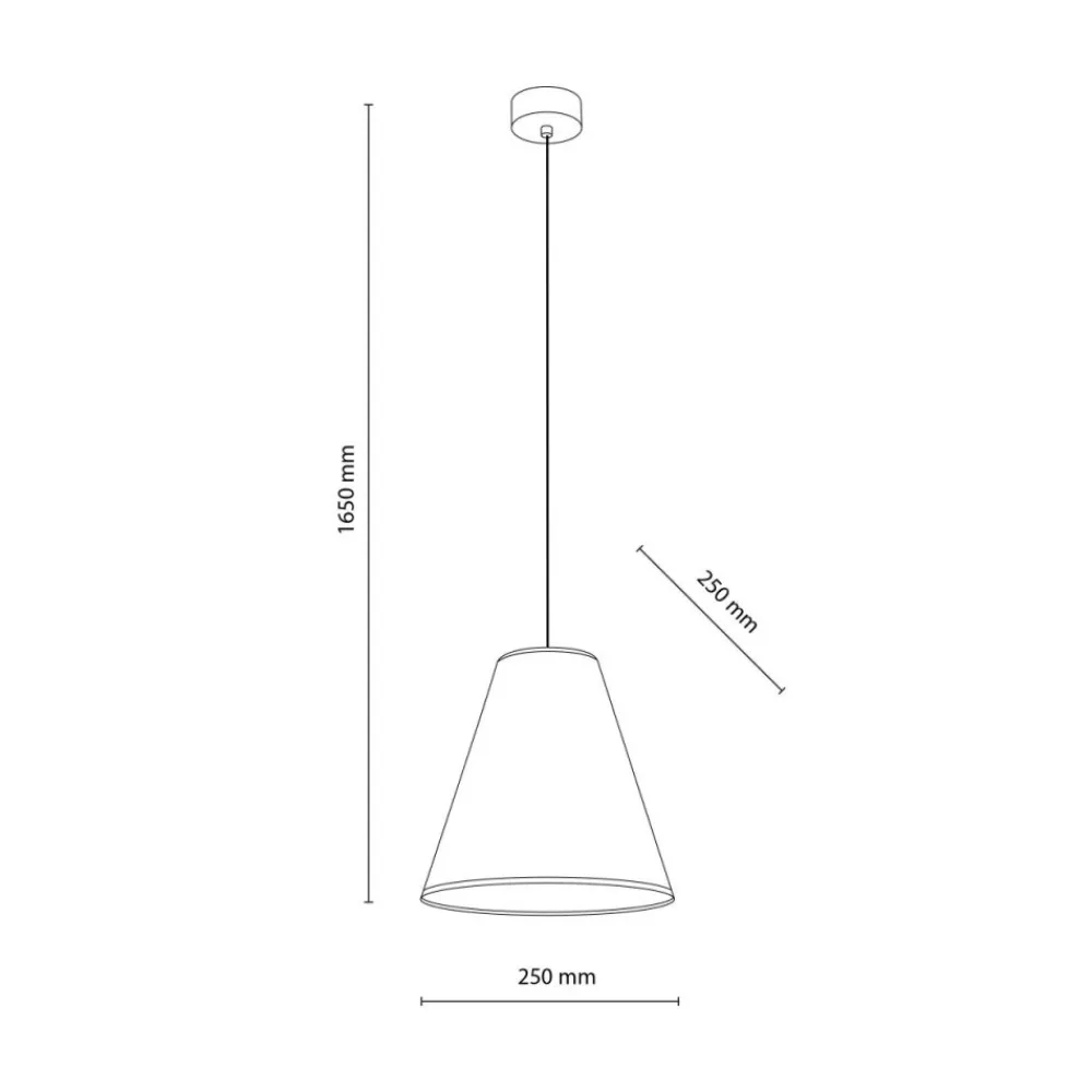 Lampa wisząca CONEA sabia beżowa 1xE27 * TK Lighting Sale