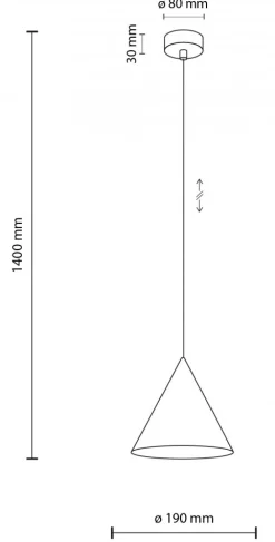 Lampa Wisząca CONO Beżowy Metalowy Klosz 1xE27 19cm * TK Lighting