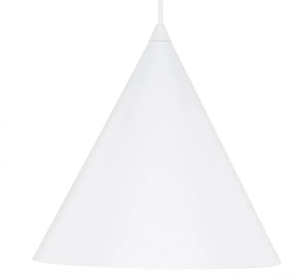 Lampa Wisząca CONO Biały Metalowy Klosz 1xE27 25cm * TK Lighting Outlet