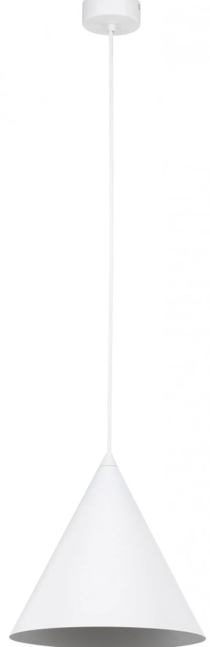 Lampa Wisząca CONO Biały Metalowy Klosz 1xE27 25cm * TK Lighting Outlet