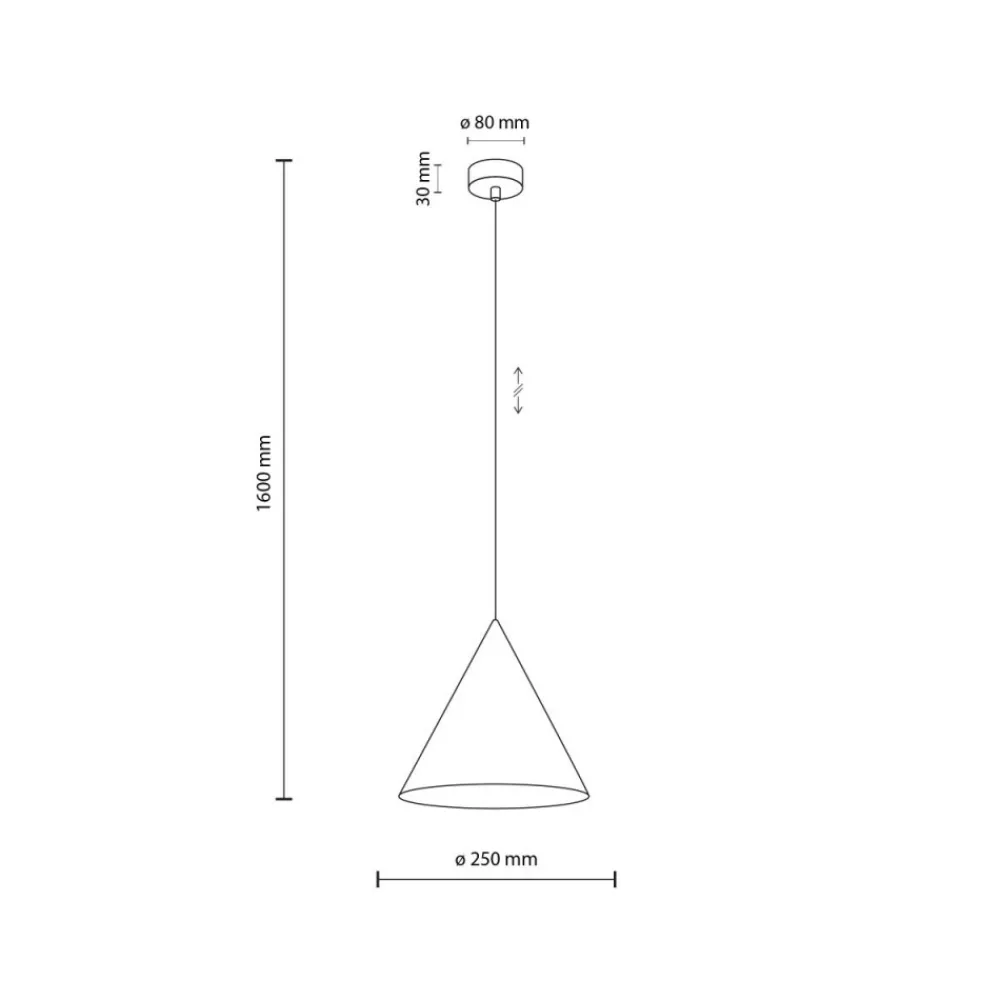 Lampa wisząca CONO M sabia beżowa 1xE27 * TK Lighting Best