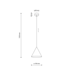 Lampa wisząca CONO S zielona 1xE27 * TK Lighting Discount
