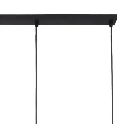 Lampa wisząca CUBUS czarna klosz bursztynowy 3xE27 * TK Lighting Hot