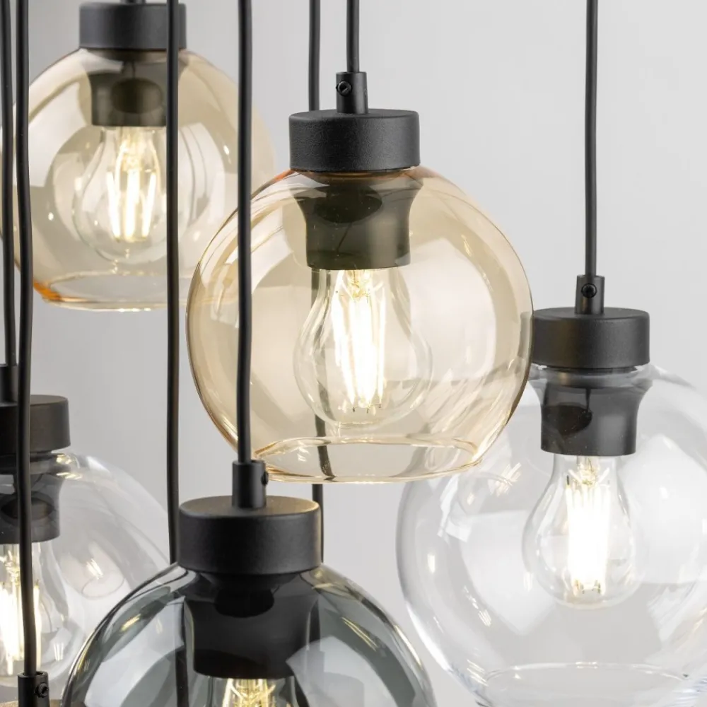 Lampa wisząca CUBUS czarna 9xE27 * TK Lighting