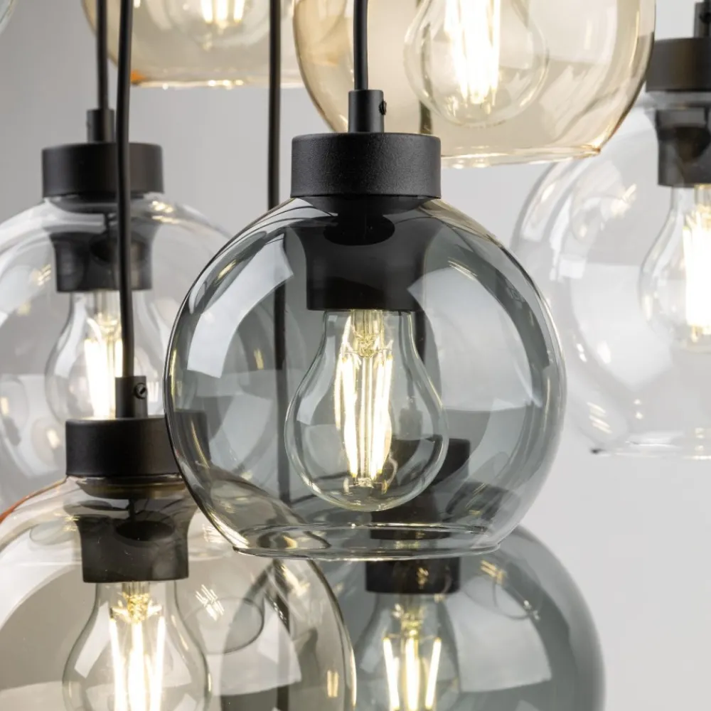Lampa wisząca CUBUS czarna 9xE27 * TK Lighting