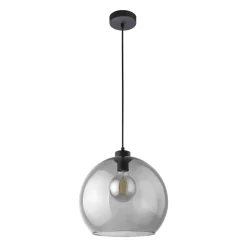 Lampa Wisząca CUBUS Czarny Grafitowy Szklany Klosz 1xE27 30cm * TK Lighting New