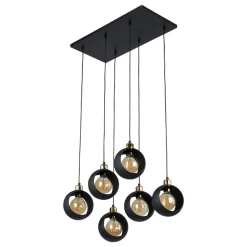 Lampa Wisząca CYKLOP Czarny Złoty 6xE27 * TK Lighting New