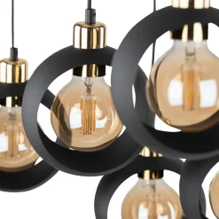 Lampa Wisząca CYKLOP Czarny Złoty 6xE27 * TK Lighting New