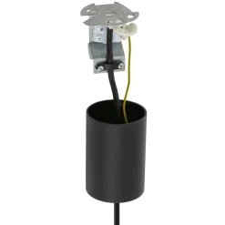 Lampa Wisząca CYLINDER L Czarny Transparentny Szklany Klosz 1xGU10 * Nowodvorski Online
