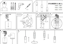 Lampa Wisząca CYLINDER L Złoty Transparentny Szklany Klosz 1xGU10 * Nowodvorski Hot