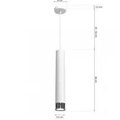 Lampa wisząca DANI Biały Srebrny 1xE27 8cm * Eko-light Hot