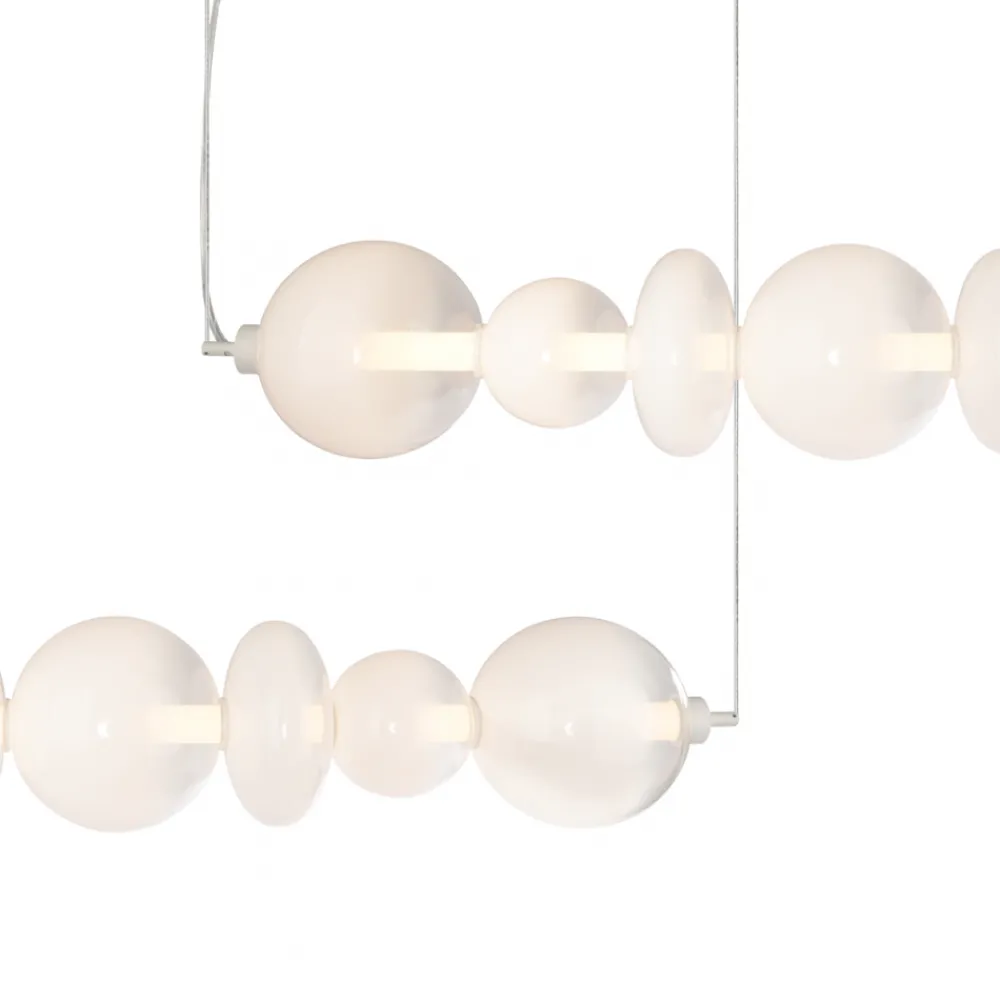 Lampa wisząca DAPHNE Biała Szklana 40W LED 3000K 118cm * Eko-light New