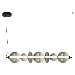 Lampa Wisząca DAPHNE Czarny Szklane Klosze 40W LED * Eko-light