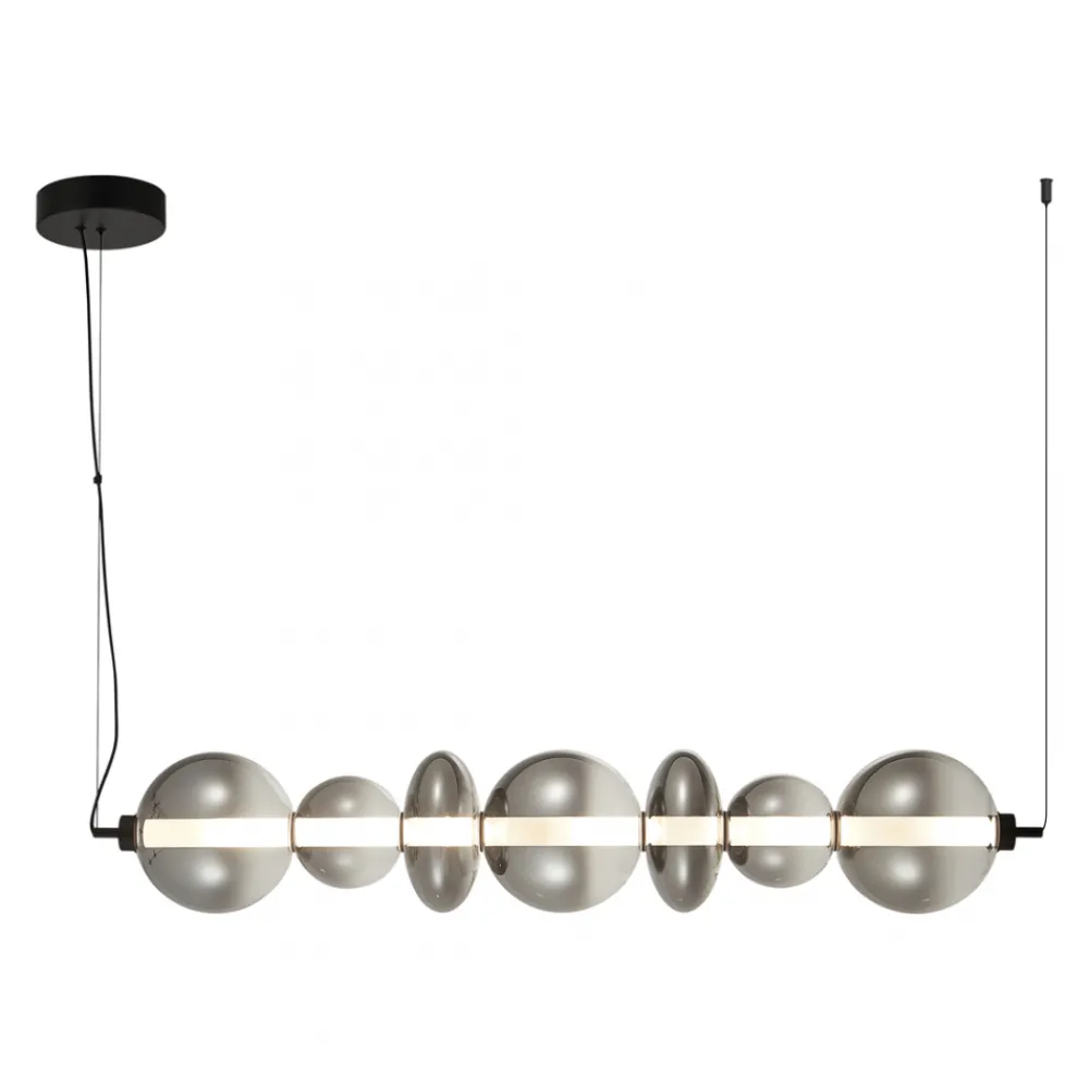 Lampa Wisząca DAPHNE Czarny Szklane Klosze 40W LED * Eko-light