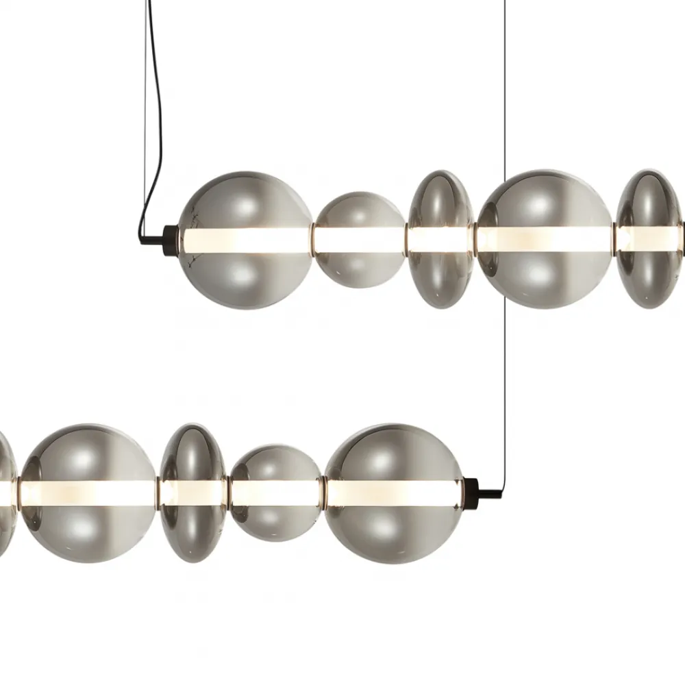 Lampa Wisząca DAPHNE Czarny Szklane Klosze 40W LED * Eko-light